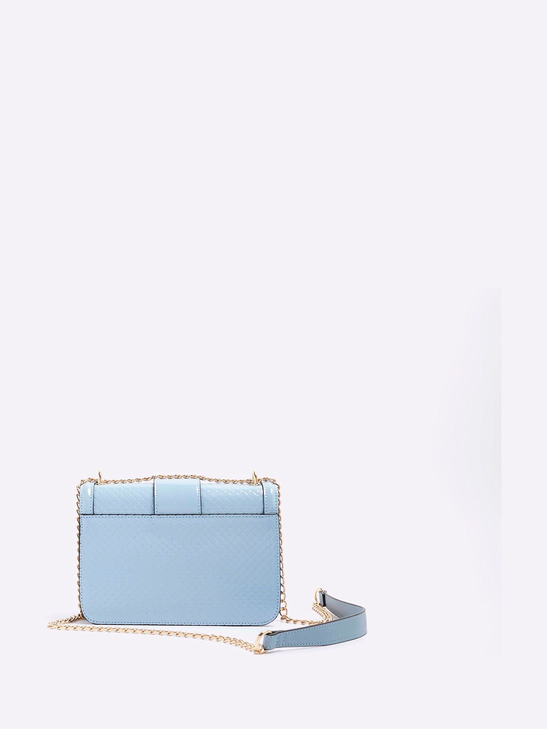 Buy River Island Blue Embossed Woven Satchel Bag from Next Ireland