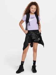 Nike Purple Futura Cropped 100% Cotton T-Shirt - Image 4 of 4