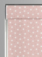 Blush Pink 100% Cotton Ditsy Stars Made To Measure Roman Blinds - Image 3 of 6