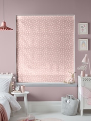 Blush Pink 100% Cotton Ditsy Stars Made To Measure Roman Blinds - Image 5 of 6