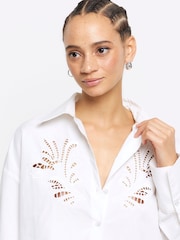 River Island White Broidery Detail Shirt - Image 4 of 6
