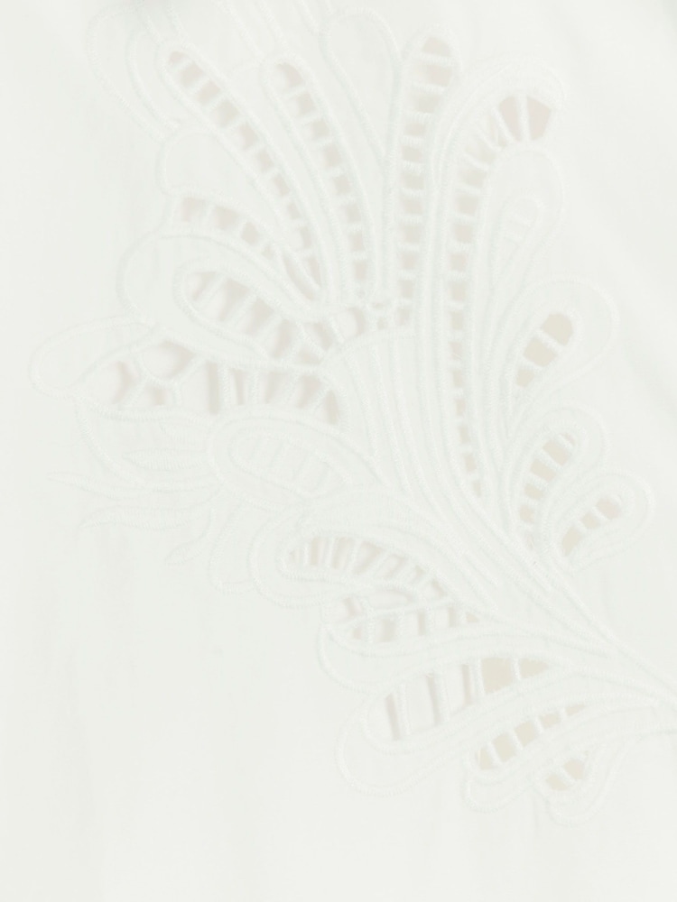 River Island White Broidery Detail Shirt - Image 6 of 6