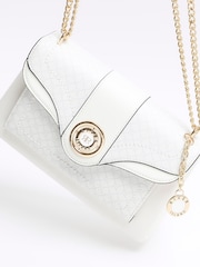 River Island White Monogram Pocket Shoulder Bag - Image 4 of 4
