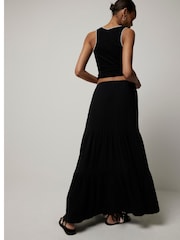 River Island Black 100% Cotton Feel Skirt - Image 2 of 6