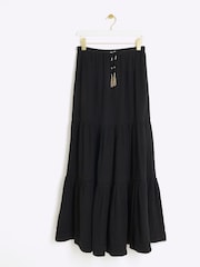 River Island Black 100% Cotton Feel Skirt - Image 5 of 6