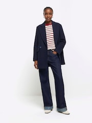 River Island Red Stripe Chuck On Sweat Top - Image 4 of 6