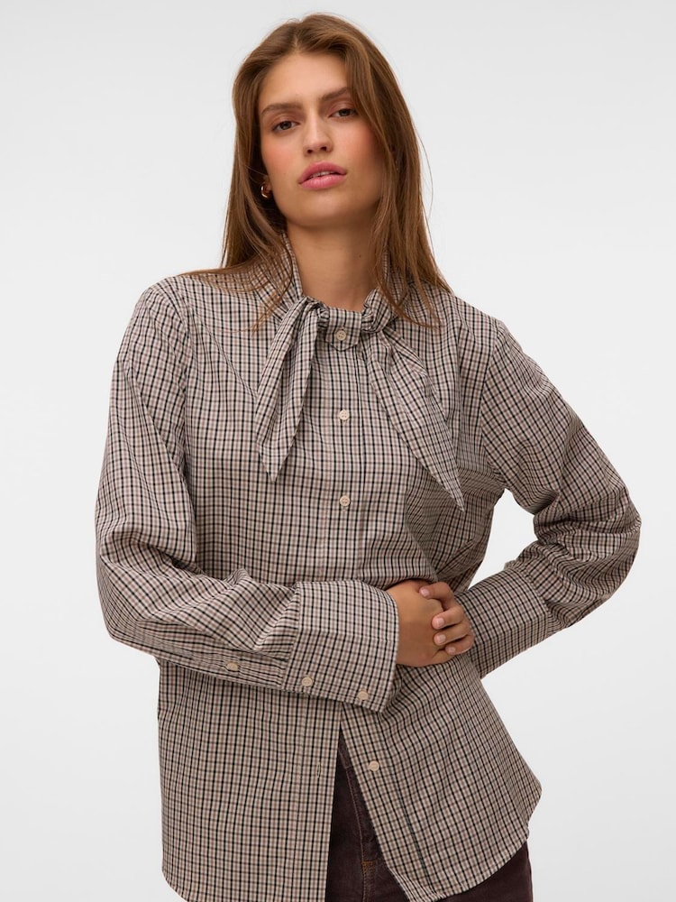 VERO MODA Long Sleeve Scarf Neck Shirt - Изображение 1 5 VERO MODA Long Sleeve Scarf Neck Shirt - Изображение 1 5