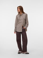 VERO MODA Long Sleeve Scarf Neck Shirt - Изображение 3 5
