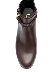 Lotus Brown Heeled Ankle Boots - Image 4 of 4