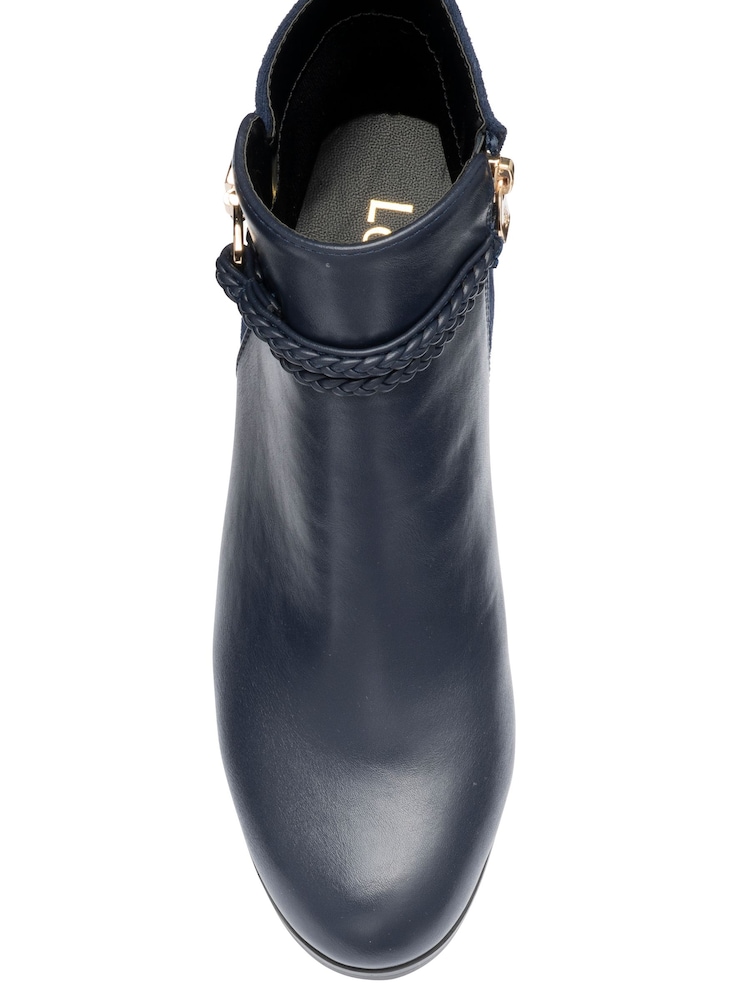 Lotus Blue Heeled Ankle Boots - Image 4 of 4 Lotus Blue Heeled Ankle Boots - Image 4 of 4