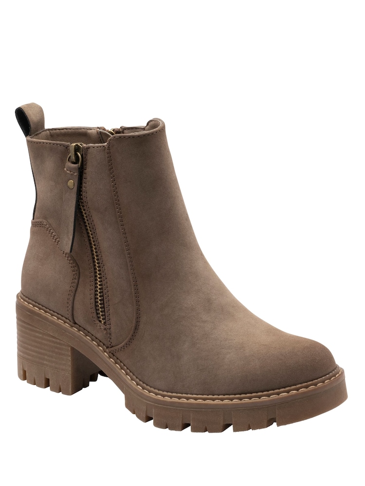 Lotus Natural Heeled Ankle Boots - Image 1 of 4 Lotus Natural Heeled Ankle Boots - Image 1 of 4