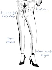 River Island Blue Mid Rise Bum Sculpt Skinny Jeans - Image 11 of 11