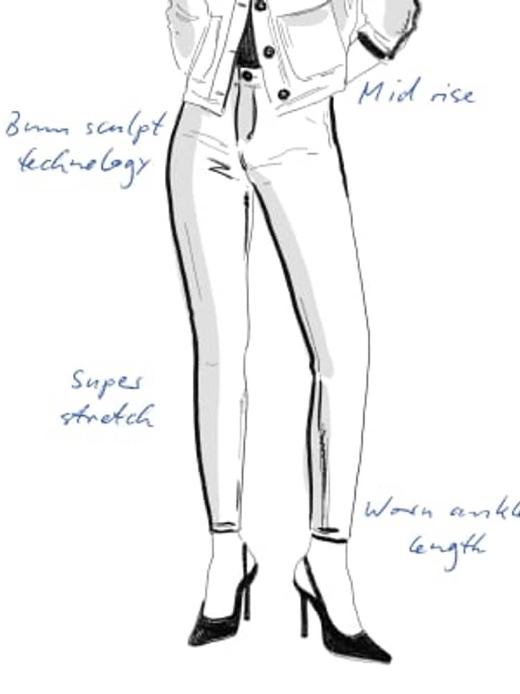 River Island Blue Mid Rise Bum Sculpt Skinny Jeans - Image 11 of 11