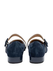 Lotus Blue Suede Mary-Jane Shoes - Image 3 of 4