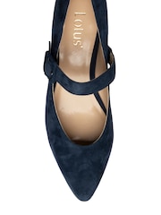 Lotus Blue Suede Mary-Jane Shoes - Image 4 of 4