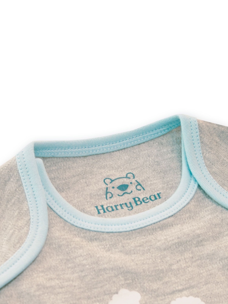 Harry Bear Grey Counting Sheep Boys Farm Sleepsuit - Image 2 of 3 Harry Bear Grey Counting Sheep Boys Farm Sleepsuit - Image 2 of 3