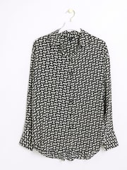 River Island Black Oversized Geometric Shirt - Image 5 of 6