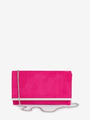 Pink Clutch Bag With Detachable Cross-Body Chain - Image 3 of 7