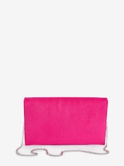 Pink Clutch Bag With Detachable Cross-Body Chain - Image 4 of 7
