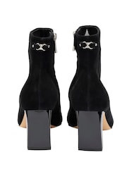 Lotus Black Suede Pointed-Toe Ankle Boots - Image 3 of 4