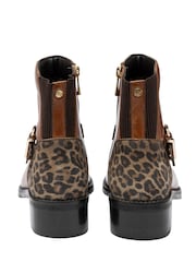 Lotus Brown Leather Ankle Boots - Image 3 of 4