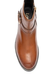 Lotus Brown Leather Ankle Boots - Image 4 of 4