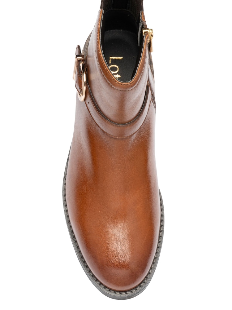 Lotus Brown Leather Ankle Boots - Image 4 of 4 Lotus Brown Leather Ankle Boots - Image 4 of 4