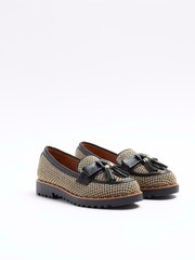 Braun - River Island Tassel-Loafer aus Bast mit Zierschleife - Bild 2 von 4