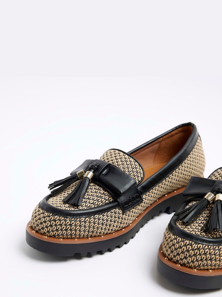 Braun - River Island Tassel-Loafer aus Bast mit Zierschleife - Bild 4 von 4 Braun - River Island Tassel-Loafer aus Bast mit Zierschleife - Bild 4 von 4