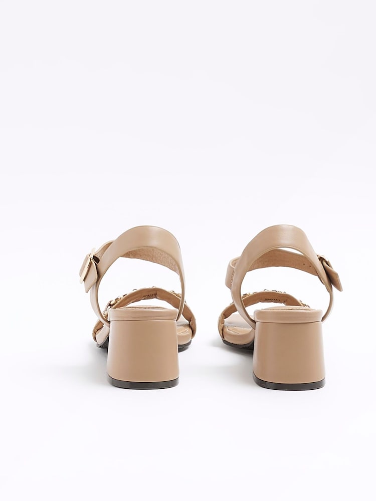 River Island Brown Snaffle Low Block Heeled Sandals - Image 5 of 5