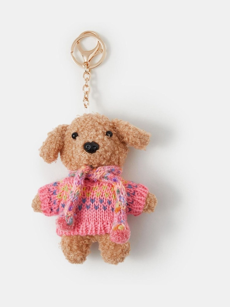 Accessorize Pink Winter Dog Bag Charm - Image 1 of 2