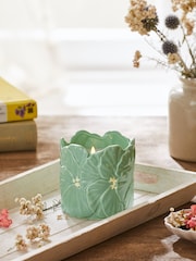 Green Single Wick Springtime Scented Floral Ceramic Candle - Image 1 of 3