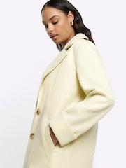 River Island Yellow Longline Tailored Coat - Image 4 of 6
