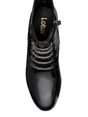Lotus Black Heeled Ankle Boots - Image 4 of 4
