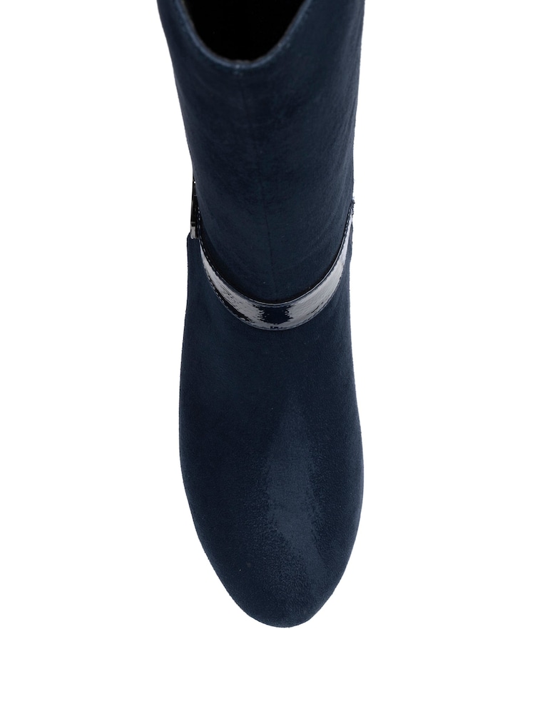 Lotus Blue Heeled Knee-High Boots - Image 4 of 4