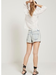 River Island White Embroidered Smock Top - Image 2 of 5