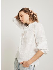 River Island White Embroidered Smock Top - Image 3 of 5