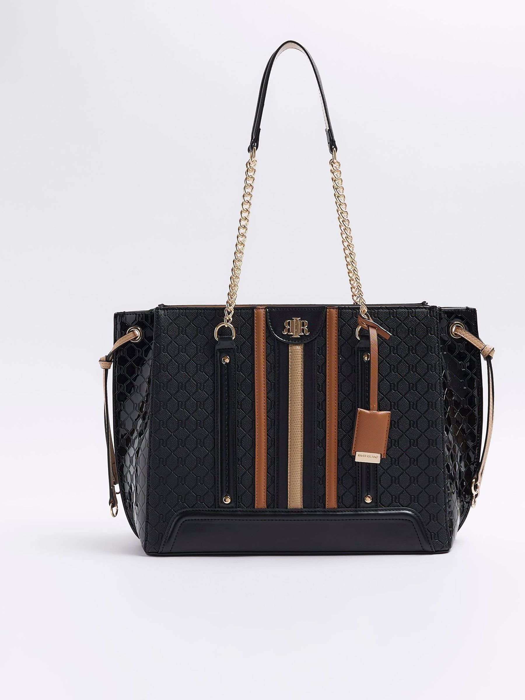 Buy River Island Black Panelled Wing Tote Bag from Next Egypt