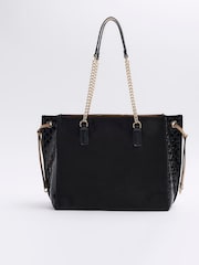 River Island Black Panelled Wing Tote Bag - Image 2 of 6