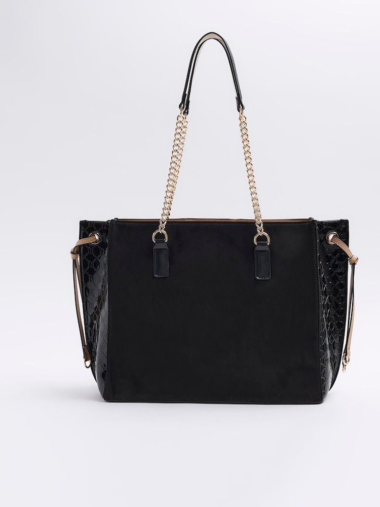River Island Black Panelled Wing Tote Bag - Image 2 of 6