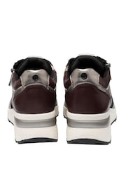 Punainen - Lotus Casual Zip-Up Wedge Trainers - Kuva 3 / 4