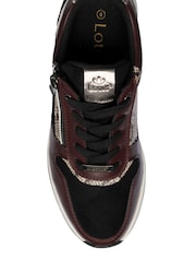 Punainen - Lotus Casual Zip-Up Wedge Trainers - Kuva 4 / 4