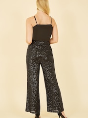 Yumi Black All Over Sequin Trousers - Image 3 of 5