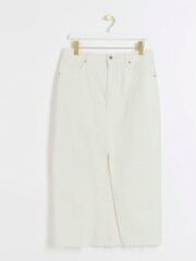 River Island White Petite Maxi Denim Skirt - Image 4 of 5