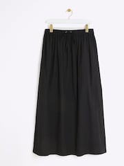River Island Black Poplin Side Split Maxi Skirt - Image 5 of 6