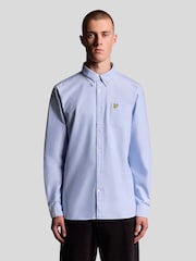 Lyle & Scott Blue Plain Oxford Shirt - Image 1 of 6