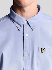 Lyle & Scott Blue Plain Oxford Shirt - Image 4 of 6