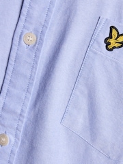 Lyle & Scott Blue Plain Oxford Shirt - Image 6 of 6