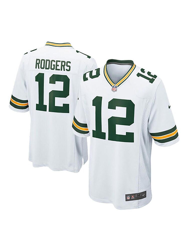 Nike White NFL Green Bay Packers Road Game Jersey - Aaron Rodgers Youth - Image 1 of 2 Nike White NFL Green Bay Packers Road Game Jersey - Aaron Rodgers Youth - Image 1 of 2