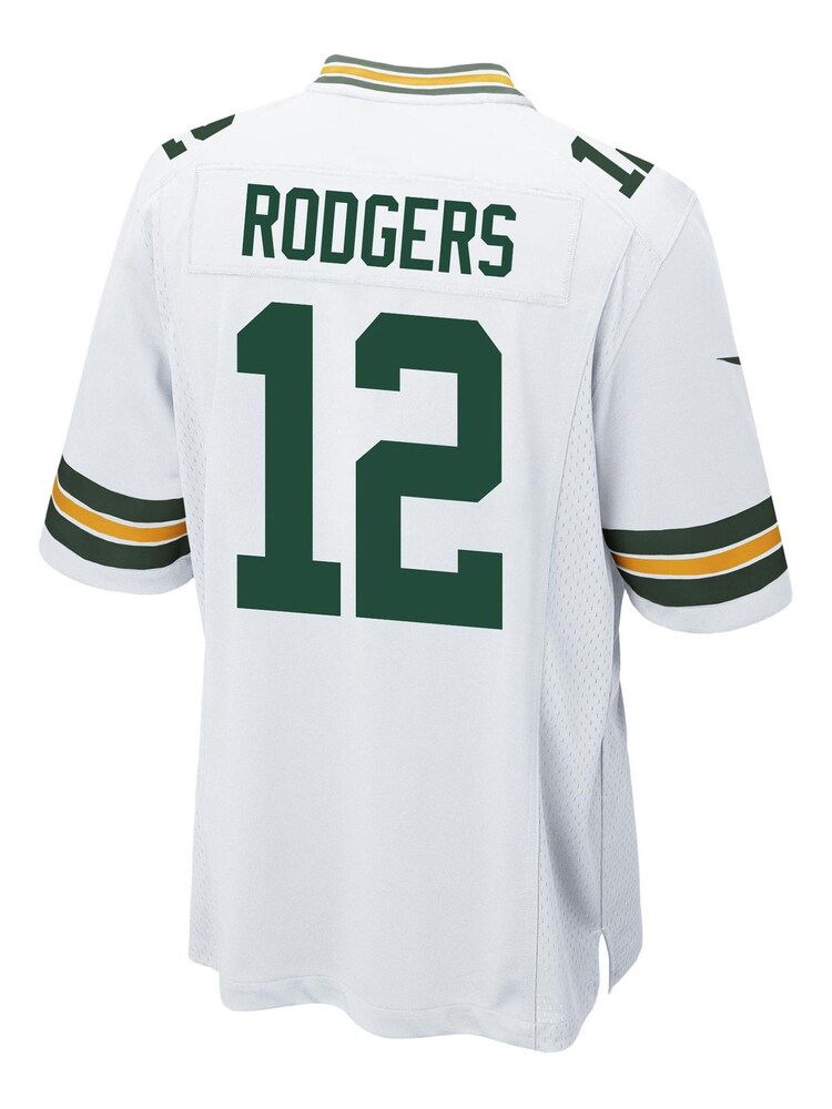 Nike White NFL Green Bay Packers Road Game Jersey - Aaron Rodgers Youth - Image 2 of 2 Nike White NFL Green Bay Packers Road Game Jersey - Aaron Rodgers Youth - Image 2 of 2